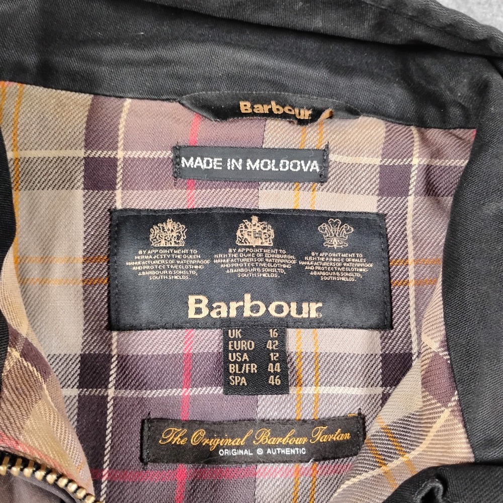 Barbour Ladies Utility Waxed Cotton Jacket Brown LWX0004 Size US 12 UK 16 Fair - Picture 2 of 16